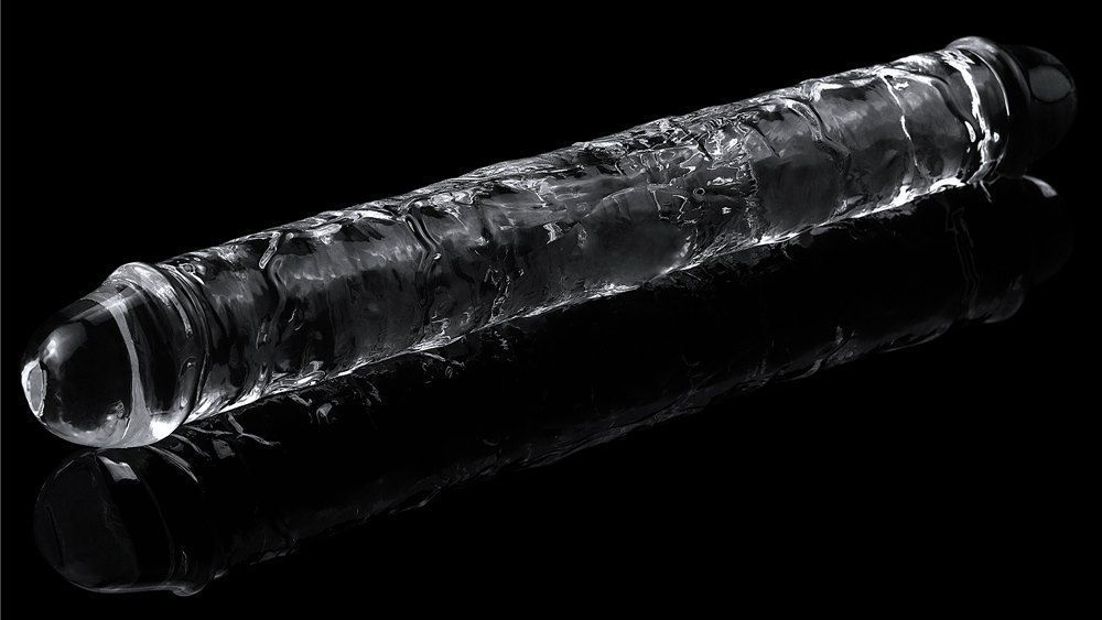 A sight for the most erotic of fantasies, LOVETOY shameless ... Lovetoy - Flawless Double Dildo 12'' - Clear photo-7