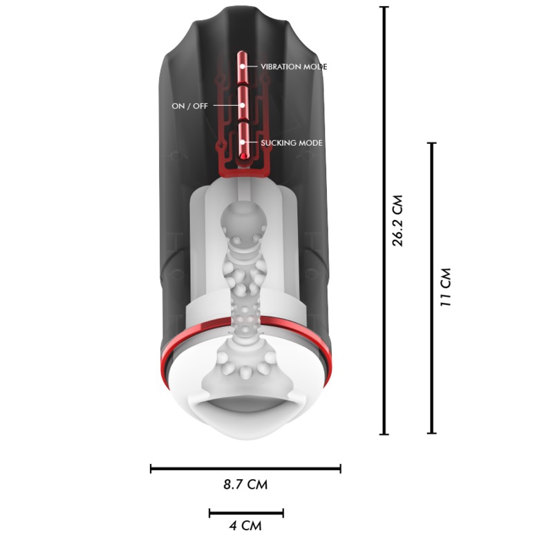 The MEGABITE automatic mouth-shaped masturbator for men from... Jamyjob - Megabite Mouth Suction Vibro Masturbator photo-6