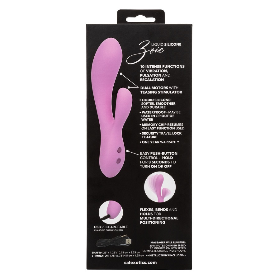 Reach new heights of pleasure with the fantastically flexibl... CEN - Contour Zoie Rabbit Vibe - Pink photo-13