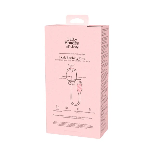The Dark Blushing Rose Clitoral Suction and Vibrating Egg de... Fifty Shades of Grey - Dark Rose Suction Vibrator - Black photo-3