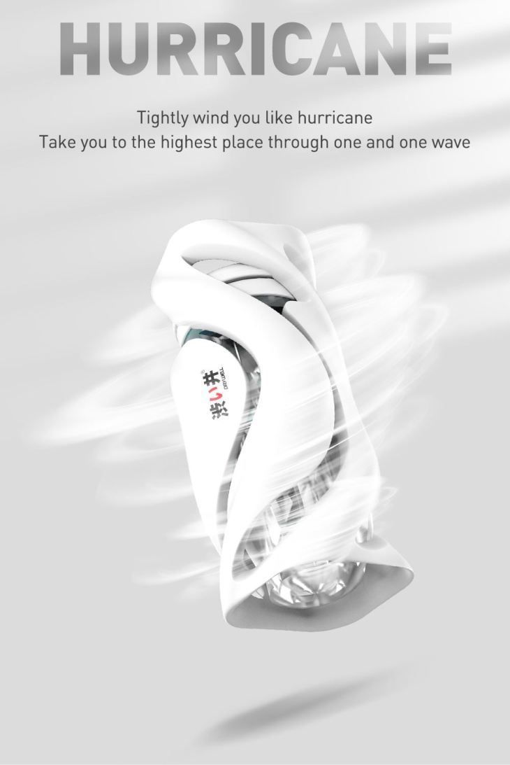 Air-flow design burn your passion through one by one wave of... Drywell - Hurricane Masturbator - White photo-3