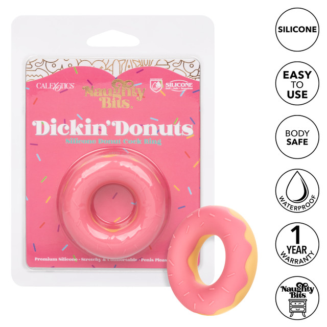 The Naughty Bits Dickin' Donuts Silicone Donut Cock Ring... CEN - Naughty Bits Dickin’ Donuts Ring - Pink photo-11