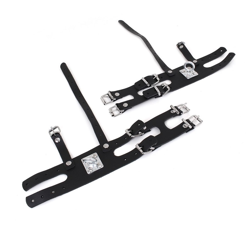 These Leather Ankle Restraints have a Heavy-Duty O-Ring and ... Kiotos - Leather Foot Restraints - Black photo-3
