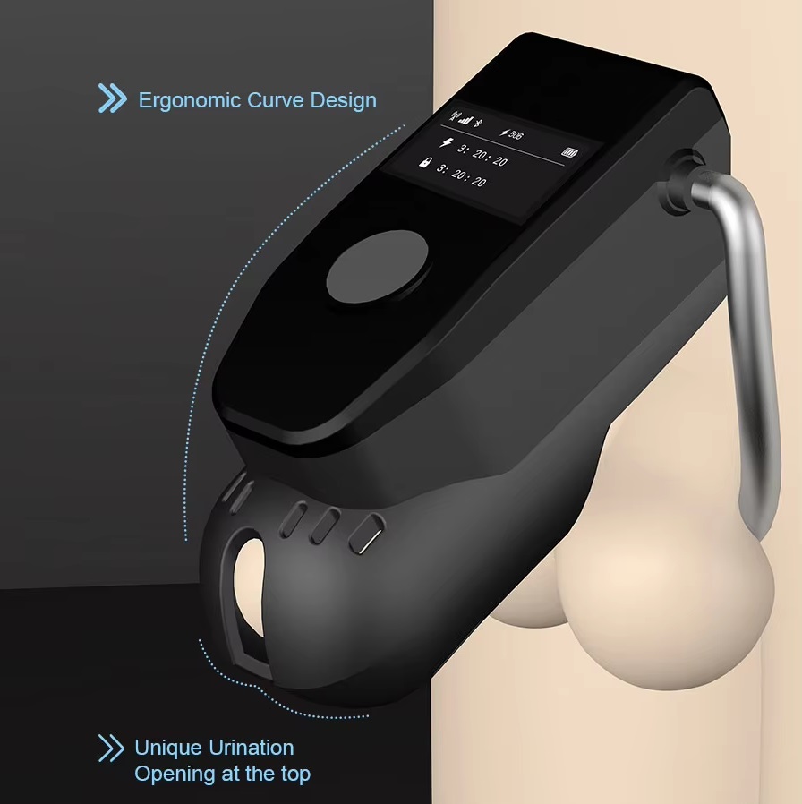 Introducing the Smart CAG·INK Pro Cellmate 3 Chastity Cage: ... QIUI - 3.0 App-Control Chastity Device L - Black photo-6