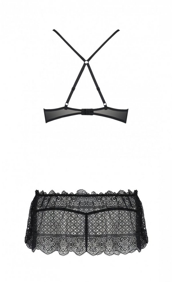 A fancy chemise with an unusual cut is a proposal created fo... Passion - Yona Chemise - Black - S/M photo-6