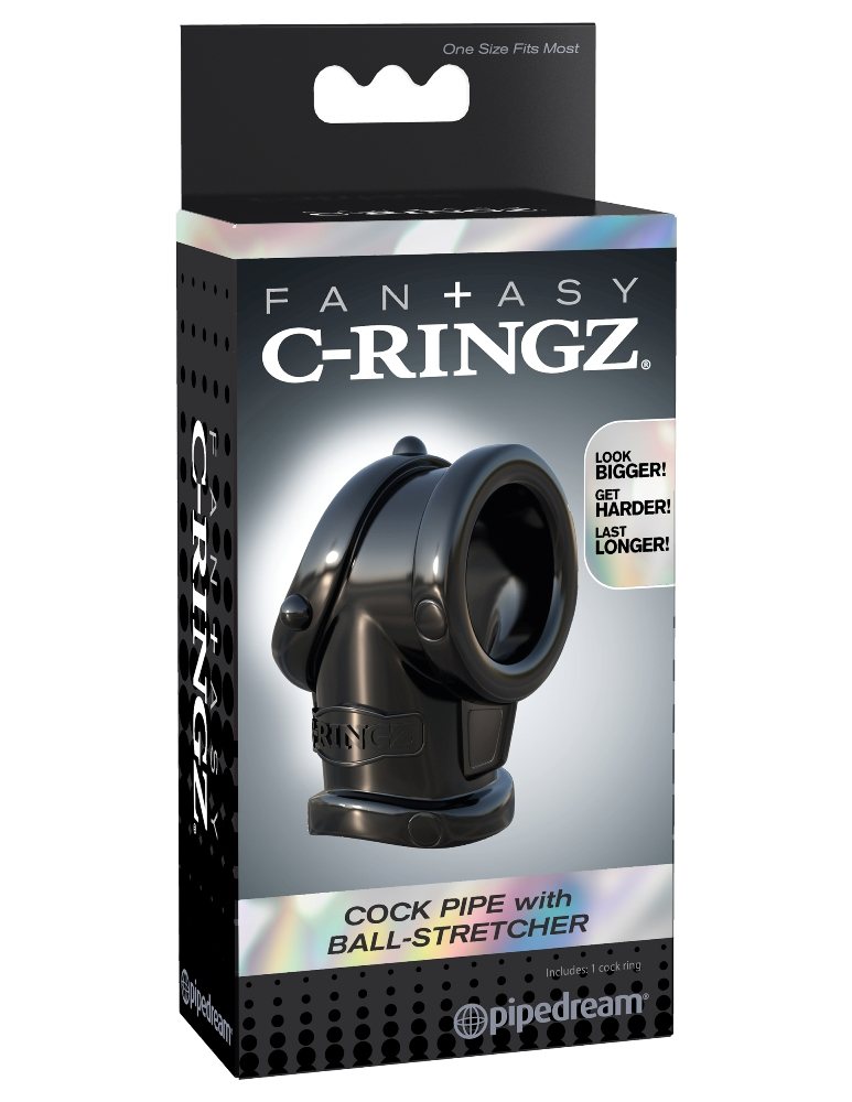 When you're looking for the ultimate support ring for yo... Pipedream - Cock Pipe w Ball Stretcher - Black photo-3