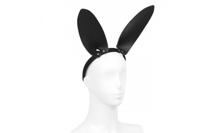 Unleash your playful side with these PU leather rabbit ears ... Kiotos - Bunny Ears Headband - Black photo-6