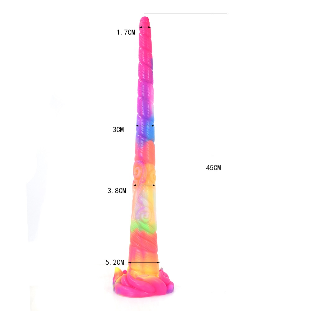 Glow in Dark Series
Material: silicone &nb... FAAK - Unicorn Glow Dildo - Luminous photo-9