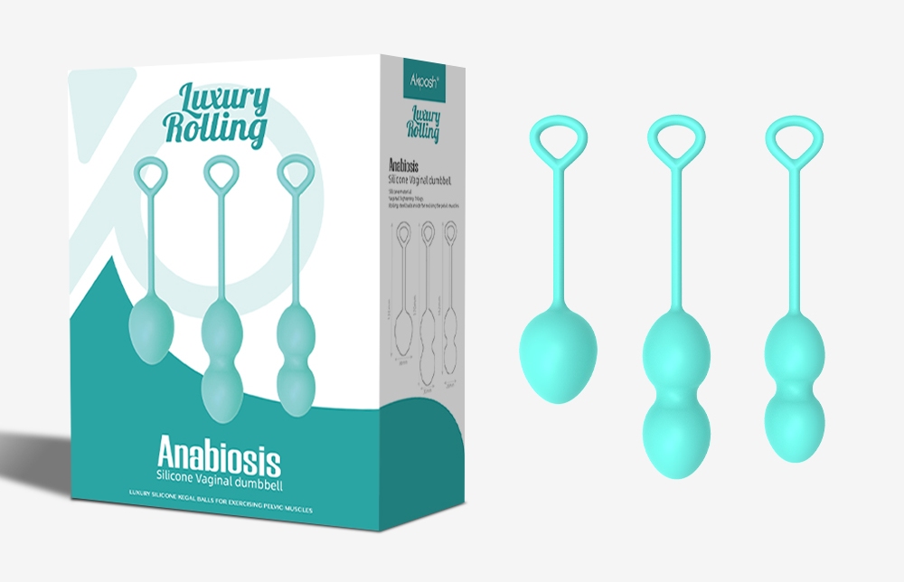 The discreet love balls are designed for intimate internal p... Akposh - Luxury Kegel Ball - Light Green photo-5