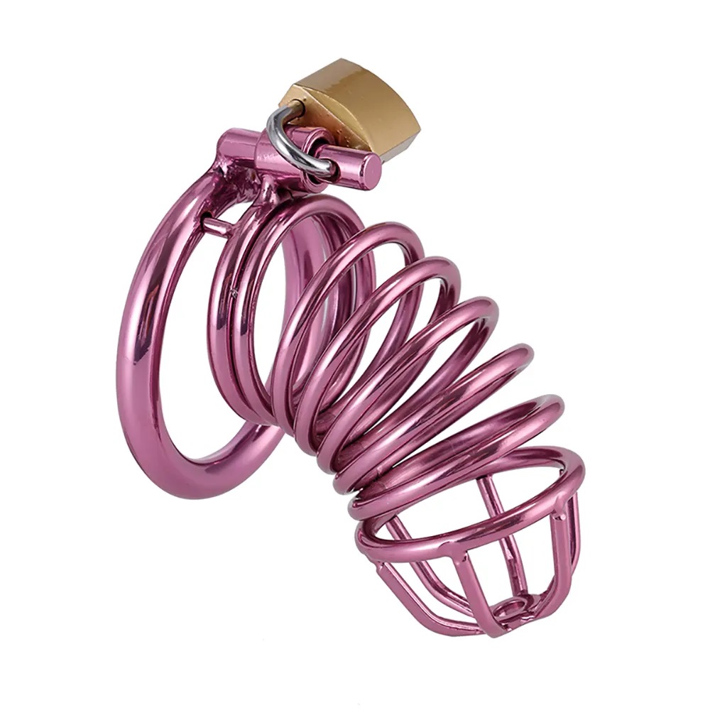Penis lock toy for sexual bondage gear with 3 rings
Materia... MT - Metal Chastity Cage w 3 Rings - Purple photo-4