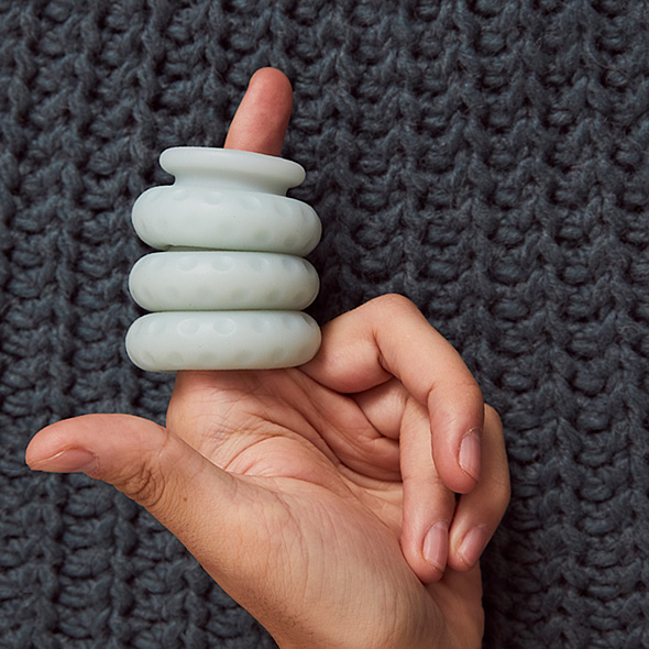 Designed with an FDA approved body-safe material, Ohnut'... Ohnut - Classic Soft Buffer Rings Set - Jade photo-2