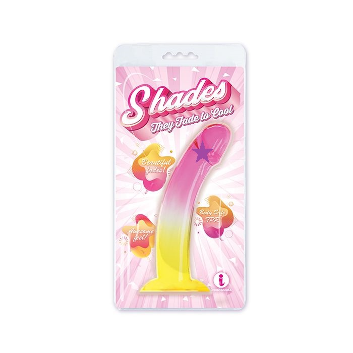 Oh boy, ombré never looked so good!
This beautifully curvin... Icon Brands - Shades Jelly Dildo L - Pink/Yellow photo-2