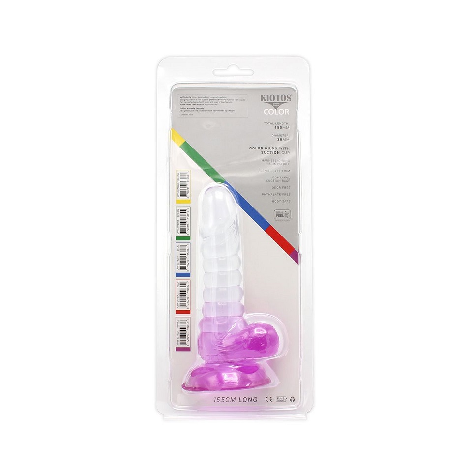 This special transparent dildo has an amazing color mix and ... Kiotos - Spiral Dildo 01 - Purple photo-10