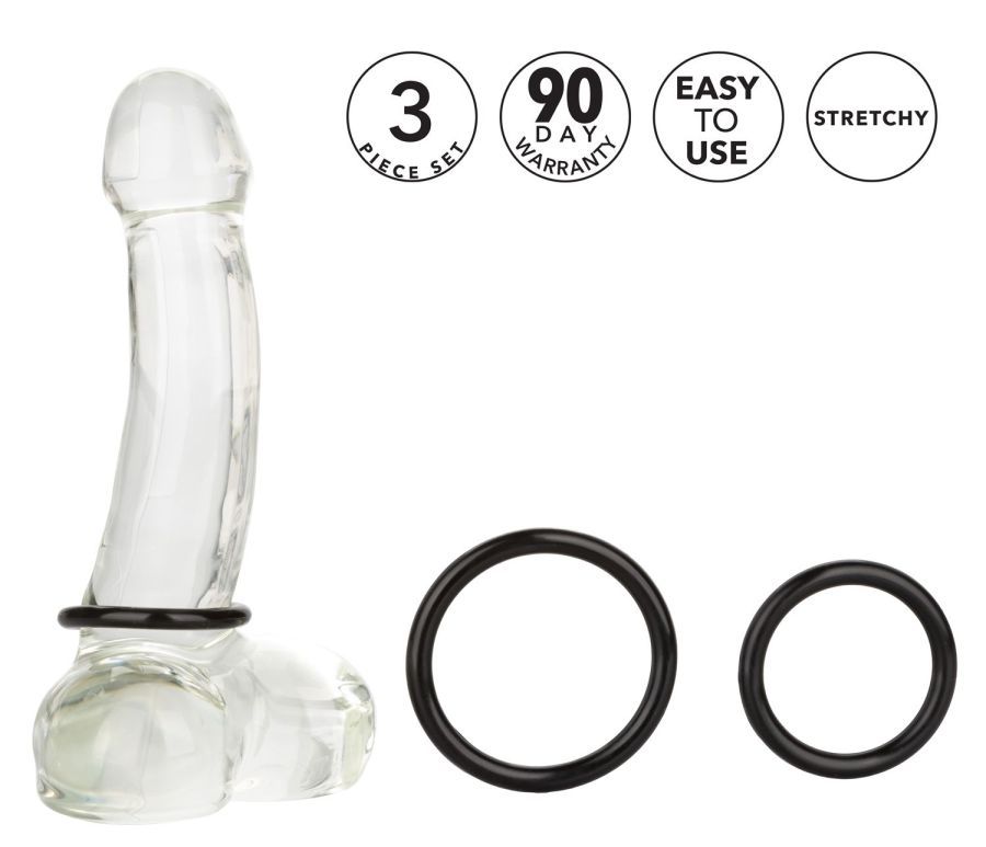Take your intimate pleasure to new heights with the exotic T... CEN - Tri-Rings - Black photo-8