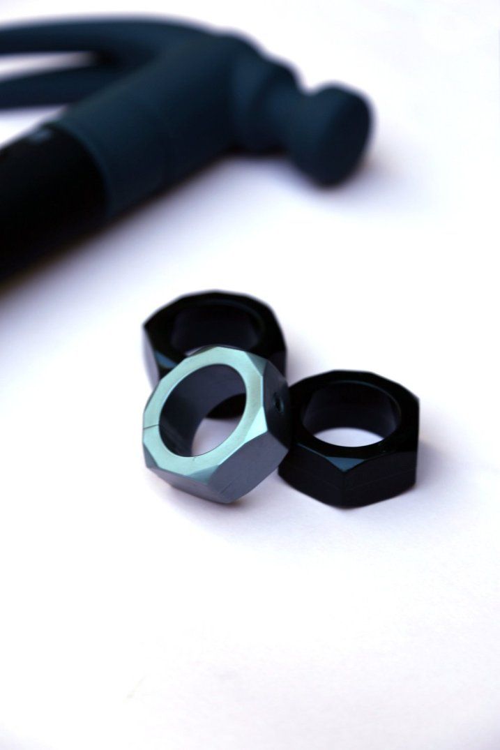 This set of stretch to fit cock rings work great as cock rin... TOF - 3 Piece Cock Nuts photo-9