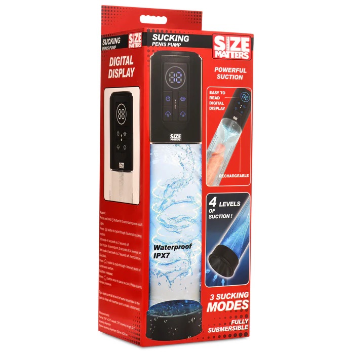Give yourself a boost with this sucking penis pump! The clea... Size Matters - Sucking Penis Pump - Black photo-10