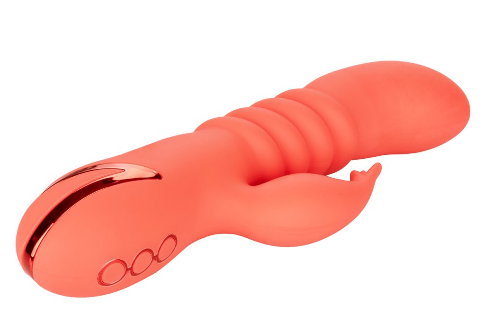 The playful California Dreaming Collection brings luxurious ... CEN - CalDream Orange County Thrusting Vibrator photo-4