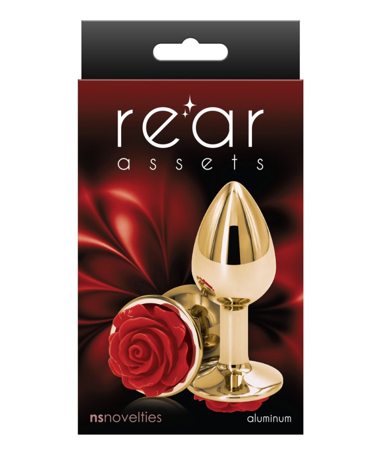 Lightweight, chrome-plated Anal toys designed for visual and... NS Novelties - Rose Buttplug S - Red photo-2