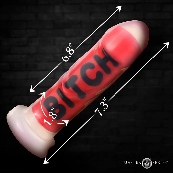 Introducing the must-have addition to your toy collection: t... Master Series - Bitch Dildo - Red photo-6