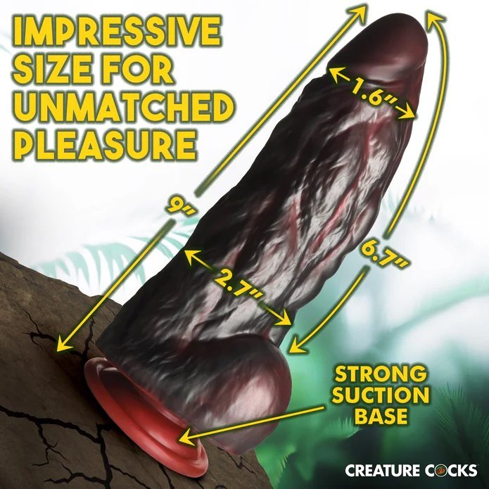 Dive into your wildest fantasies with the King Kong Dildo! T... Creature Cocks - King Kong Dildo - Black/Red photo-8