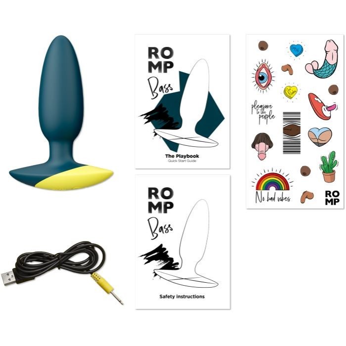ROMP Bass is a vibrating anal plug, shaped for pleasure and ... ROMP - Bass Vibrating Anal Plug - Dark Green photo-7
