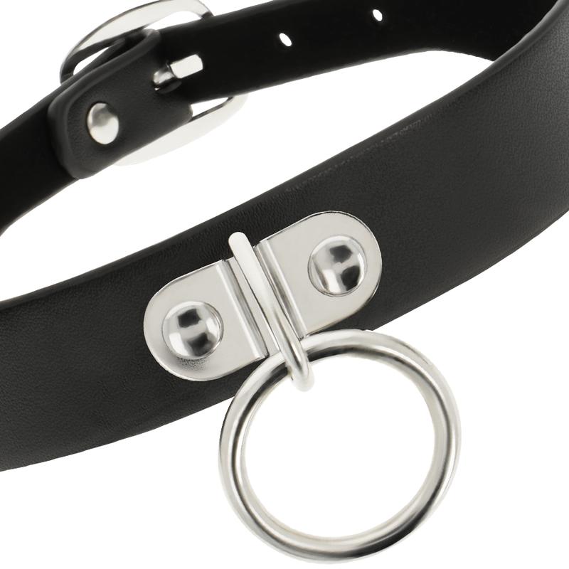 The Coquette accessories collection is exclusively made of v... Coquette - Choker Fetich w Ring - Black photo-3