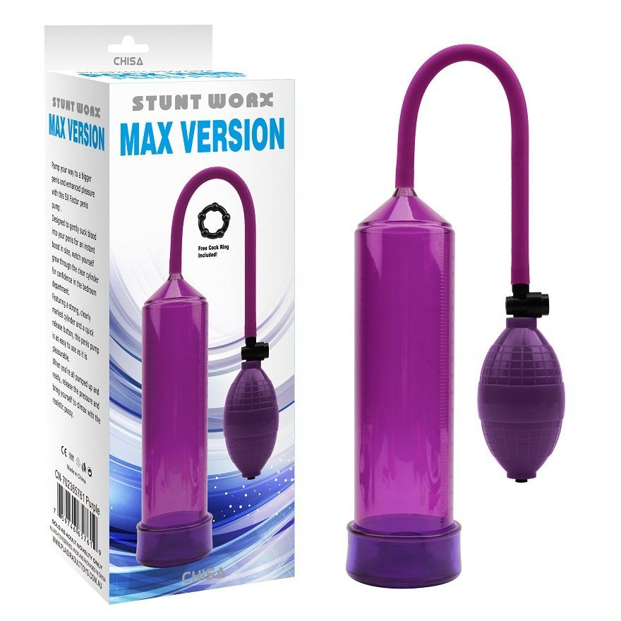 Hand-Actuated Enlargement, Phthalates and Latex Free.
Mater... Chisa - MAX Version Male Pump - Purple photo-2