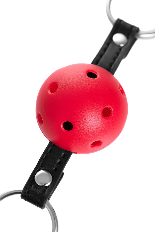 The best remedy for chatter in bed is a stylish and daring g... Anonymo - Ball Gag - Red photo-6