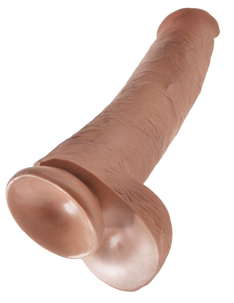 Do you want your first dildo to look and feel just like the ... King Cock - Cock 15″ With Balls - Caramel photo-4