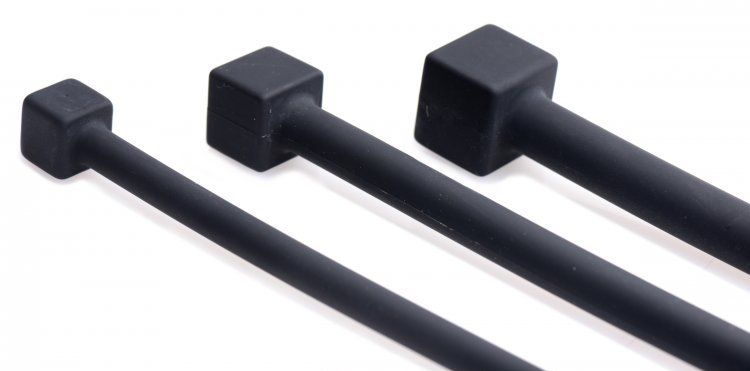 Flexible, smooth, and enormous! Made of high-grade silicone,... Master Series - Bolted Deluxe XL Urethral Sound Set - Black photo-3