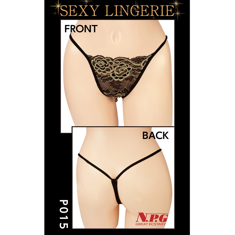 Sexy lace strings with golden flowers
Free size
Accessories... NPG - P015 Lace Thong - Black photo-3