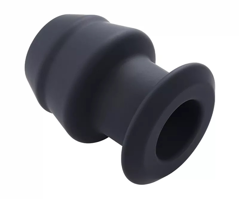 Round bottom hollow anal plug can expand the anus or use as ... MT - External Hollow Anal Plug S - Black photo-3