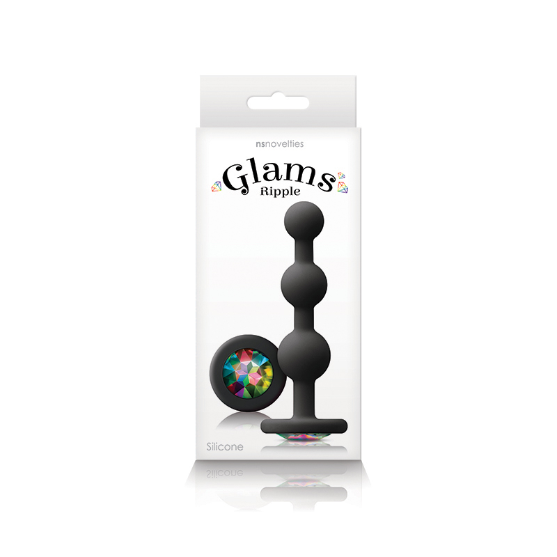 Glams Ripple is pure excitement, pleasure and a visual treat... NS Novelties - Glams Ripple Butt Plug - Black photo-2