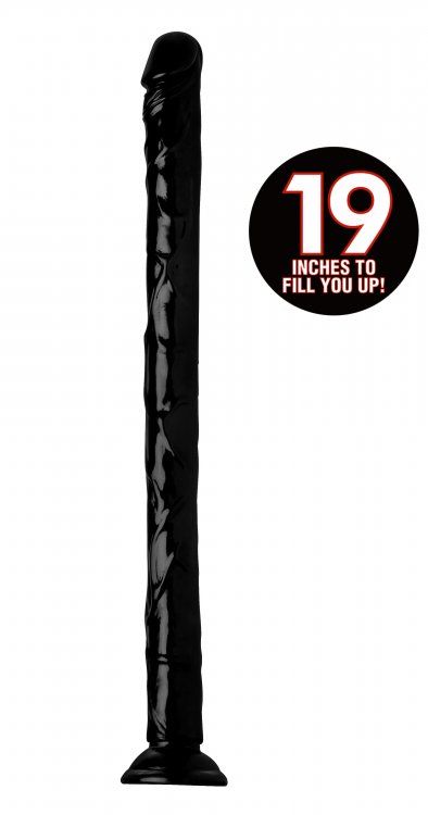 Bulging with veins for a deep internal massage! This firm, b... Hosed - 19'' Realistic Hose - Black photo-5