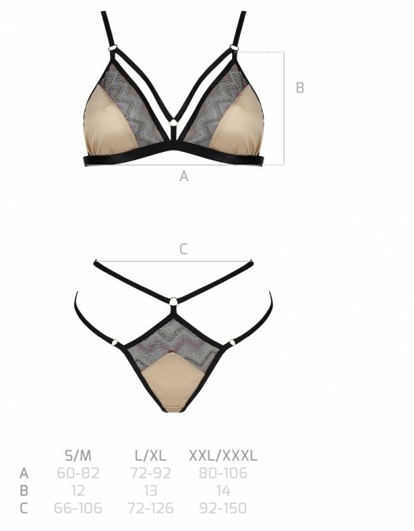 Beautiful lingerie with a sensual accent? Nobody will pass b... Casmir - Indila Set - Gold - S/M photo-8