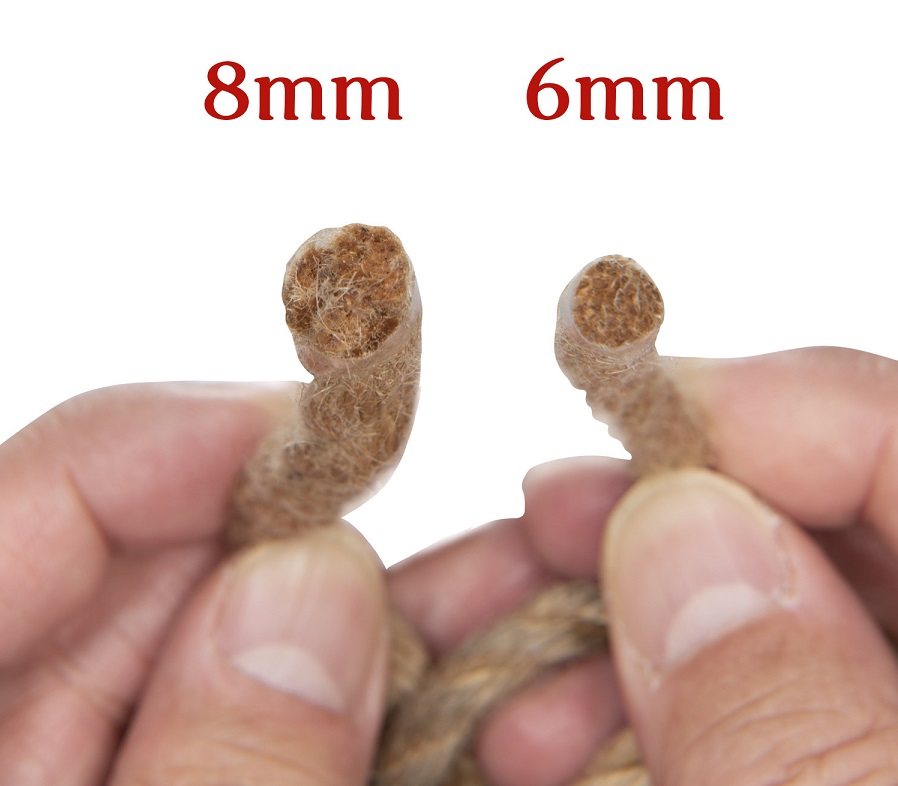 The highest grade professional beeswax tanned 6mm hemp rope ... NPG - Handcrafted Hemp Thin Rope 7m photo-4