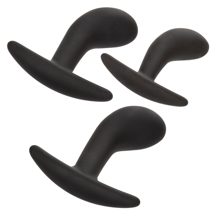 Delve into the world of anal exploration with the Silicone P... CEN - Prostate Plug Kit - Black photo-5