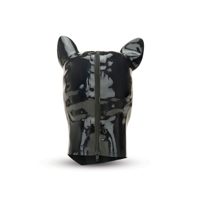 Experience the untamed realm of your deepest desires with th... Prowler - Latex Pig Hood - Black photo-2