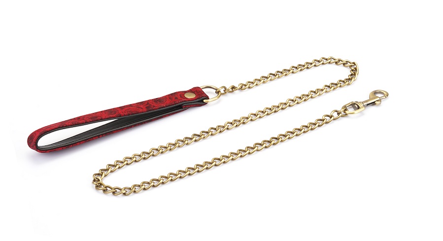 Liebe Seele - Rosy Lamb Leather Collar w Leash - Red photo-5