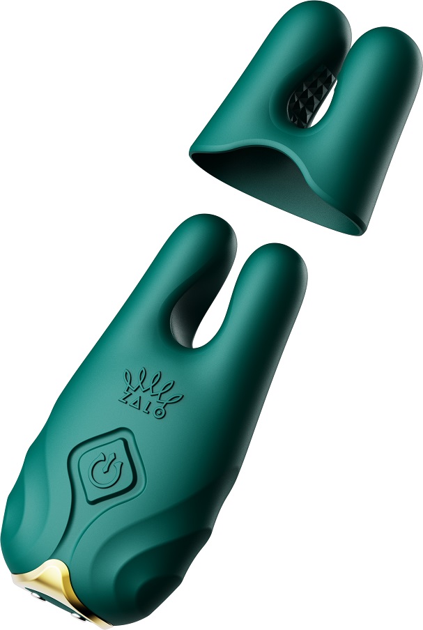 NAVE is elevating nipple play to legendary new heights with ... Zalo - Nave APP Vibro Nipple Clamps - Turquoise Green photo-4