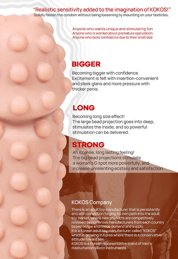 Realistic sensitivity added to the imagination of KOKOS! Sol... Kokos - Extreme Dotted Cock Sleeve S - Flesh photo-2