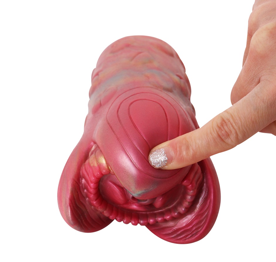 Material: Liquid silicone
Size: 7*15.5cm
Net weight: 656.5g FAAK - Sandworm Masturbator - Pink photo-6