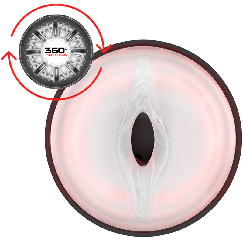 The CYCLONE automatic mouth-shaped masturbator fo... Jamyjob - Cyclone Thrusting Rotating Masturbator photo-4