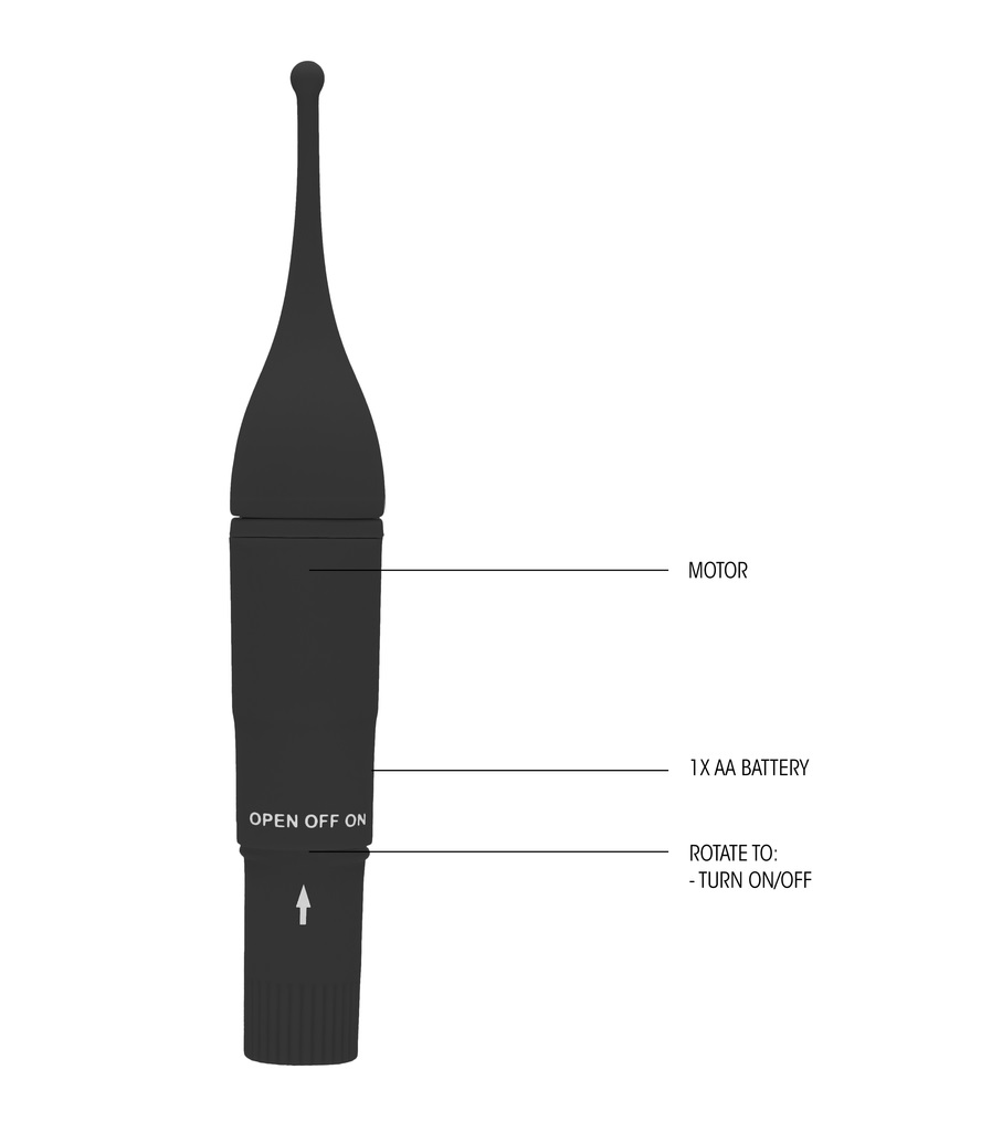 Hit your clit with pinpoint precision! This ergonomically de... GC - Pinpoint Clitoral Tickler - Black photo-3