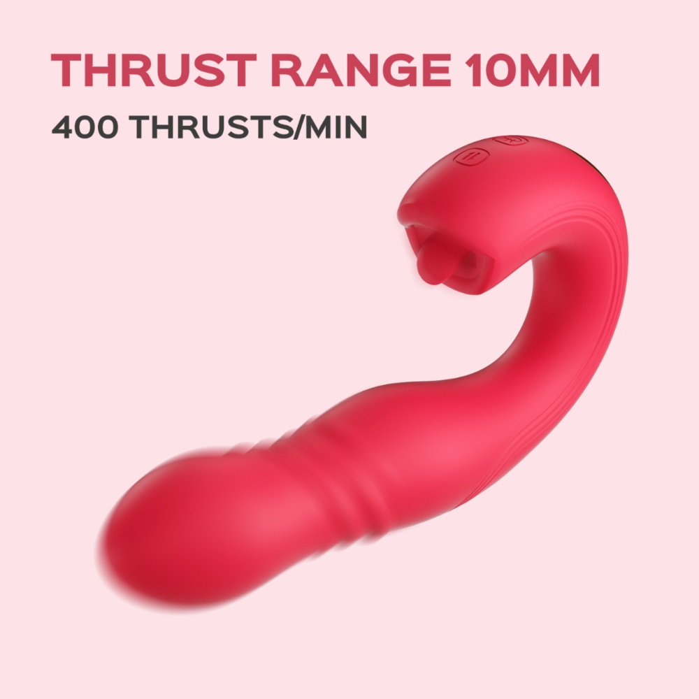 Joi Thrust 2 – pressure sensing, App-controlled, Thrusting G... Honey Play Box - Joi Thrust 2 Sensing G-Spot App Vibrator - Red photo-3
