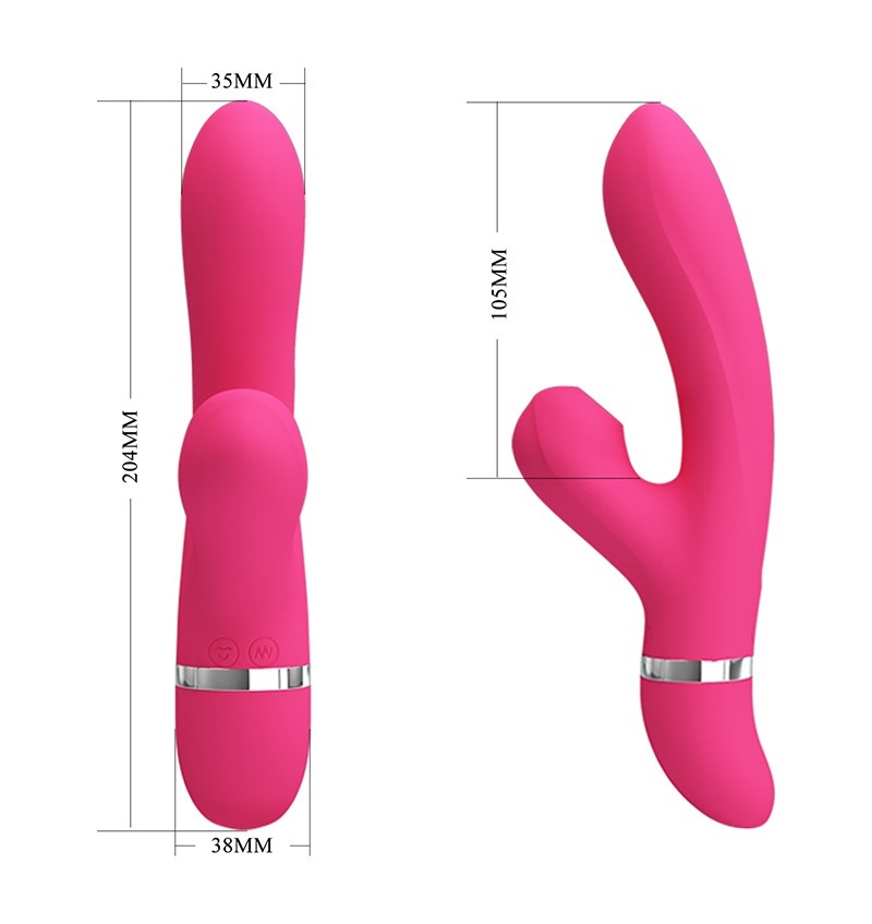 Do you wish that you could recreate that incredible feeling ... Pretty Love - Willow Rabbit Vibrator w Sucking - Pink photo-7