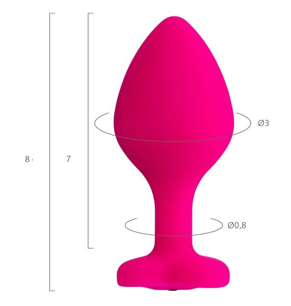 A romantic toy with a heart is a true declaration of love! A... ToDo - Diamond Heart Anal Plug S - Pink photo-8