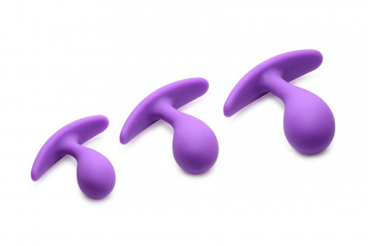 This curvy training set is perfect for stretching your anal ... Frisky - Booty Poppers Anal Set - Purple photo-3