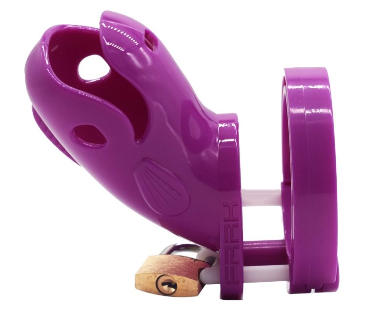 Short Whale head chastity cage
Total high: 110mm
Cage high:... FAAK - Short Whale Chastity Cage - Purple photo-3