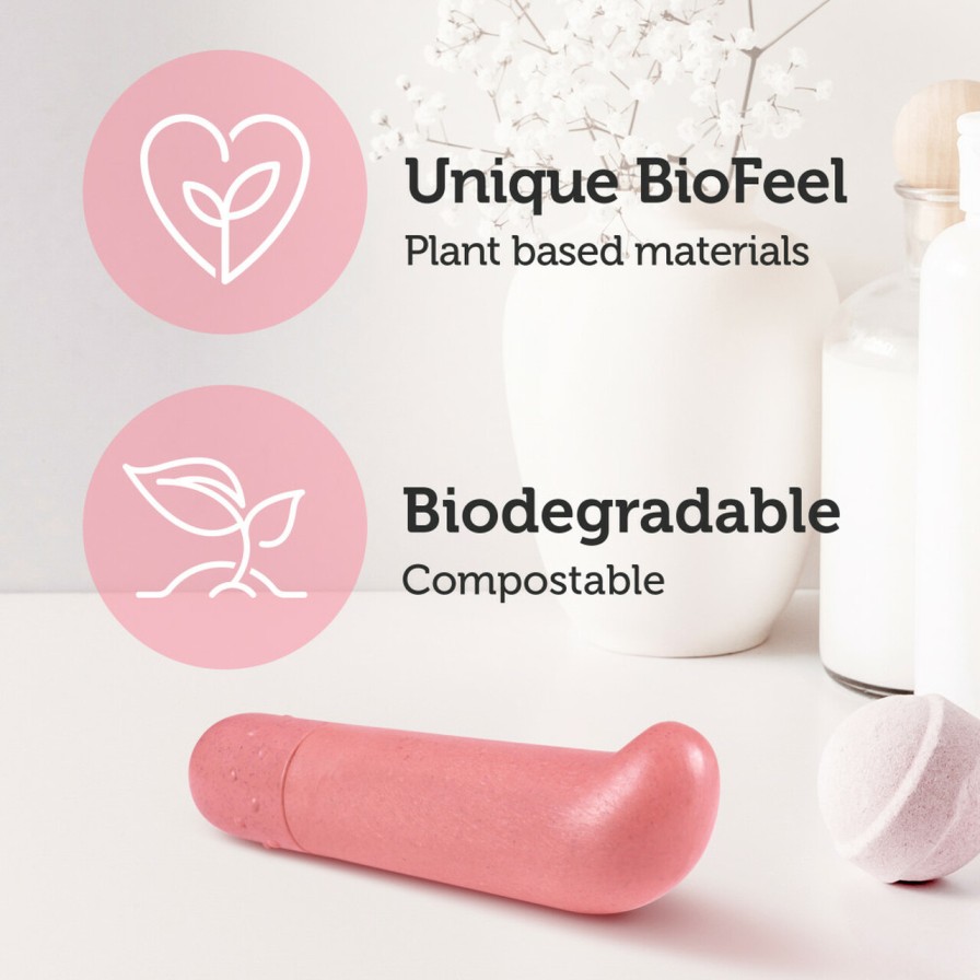 This pleasure-packed vibe is crafted from Biofeel, a starch-... Gaia - Eco G-Spot Vibe - Coral photo-2